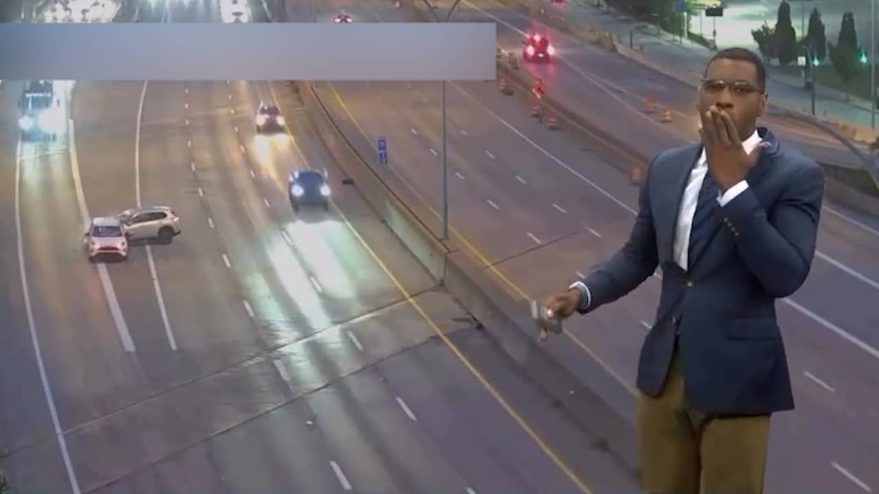Amerikaanse presentator ziet ongeluk gebeuren tijdens live-uitzending