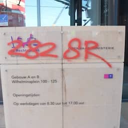 Rechtbank en andere gebouwen in Rotterdam beklad met woord 'pedofielen'