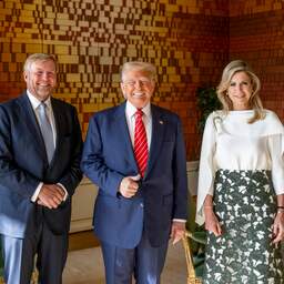 Trump noemt ontbijt met koningspaar geweldig: 'Mooie en spectaculaire mensen'