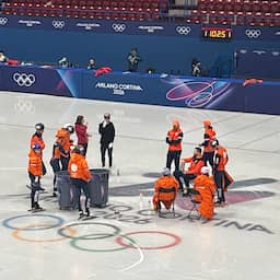 Live Olympische Spelen | Schulting traint op het ijs met shorttrackploeg