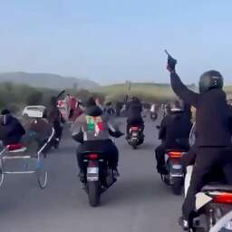 Video | Paarden racen over de weg op Sicilië, omstanders zwaaien met wapens