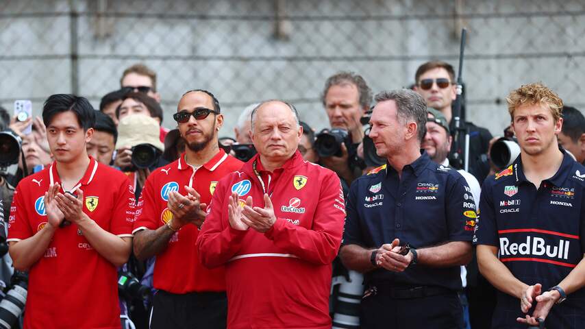 Foto bij Ferrari reageert op geruchten rond Horner: 'Hebben alle vertrouwen in Vasseur'