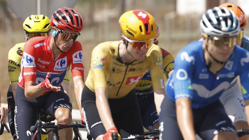 Mas kraakt niet na aanval Roglic in voorlaatste bergetappe Vuelta, ritzege Dunbar