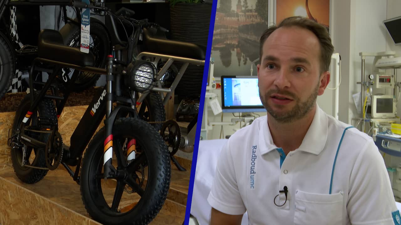 Beeld uit video: Artsen luiden noodklok: 'Helm en minimumleeftijd voor fatbike'