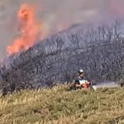 Video | Man met brandblusser gaat in zijn eentje duinbrand Wassenaar te lijf