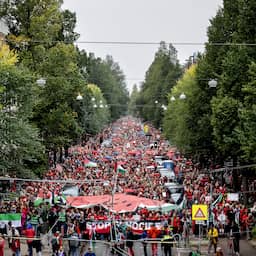 Organisatie meldt 250.000 deelnemers aan Rode Lijn-protest in Amsterdam