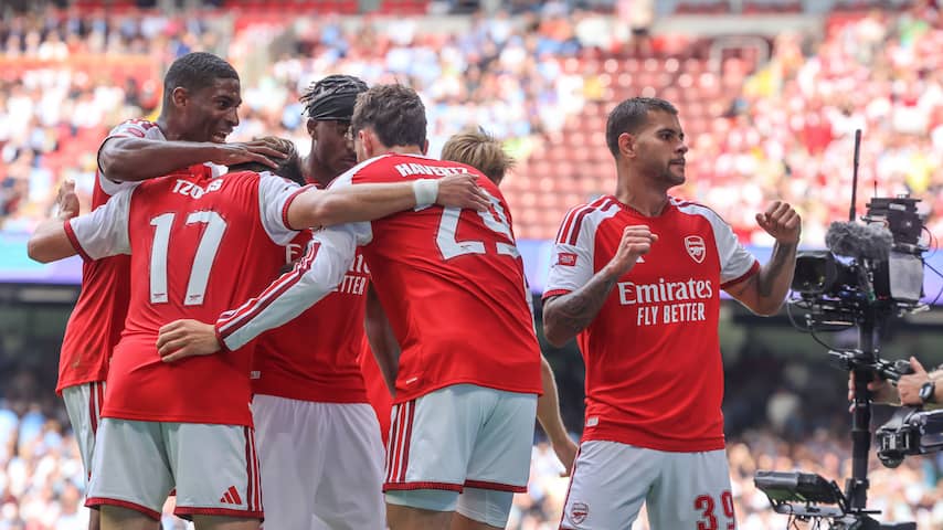 Arsenal verslaat City in strijd om Community Shield na goal binnen 23 seconden