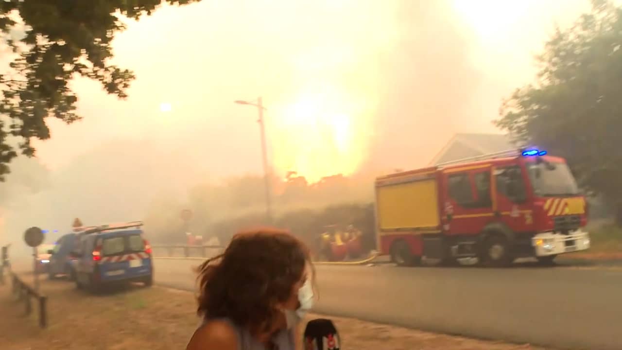 Gasfles ontploft achter Franse journaliste vlak voor live-uitzending