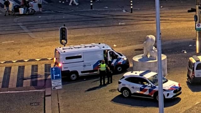Webcam filmt arrestatie verdachte Dam-bekladding