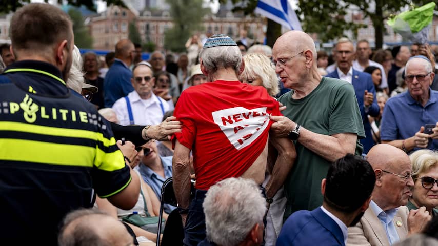 Herdenking deportatie Joodse Rotterdammers verstoord door betogers