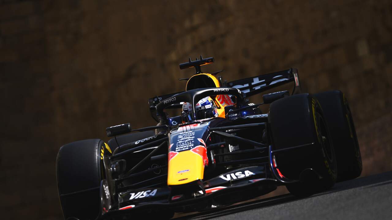 Foto bij Live F1 | Verstappen snelste in laatste training Bakoe, veel gele vlaggen
