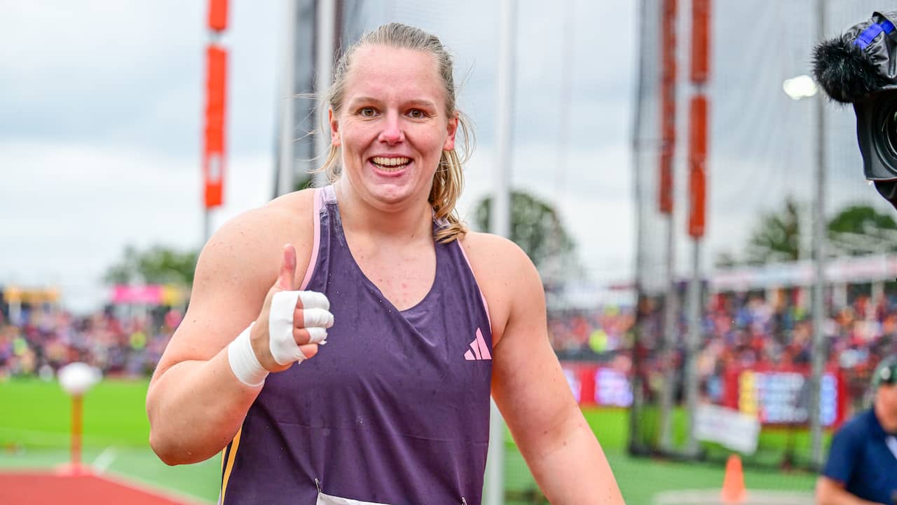 Wereldkampioen kogelstoten Jessica Schilder blikvanger bij FBK Games Hengelo