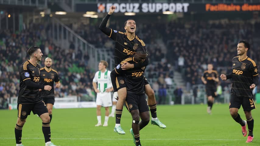 Ajax herpakt zich met ruime zege bij FC Groningen en loopt in op AZ en PSV