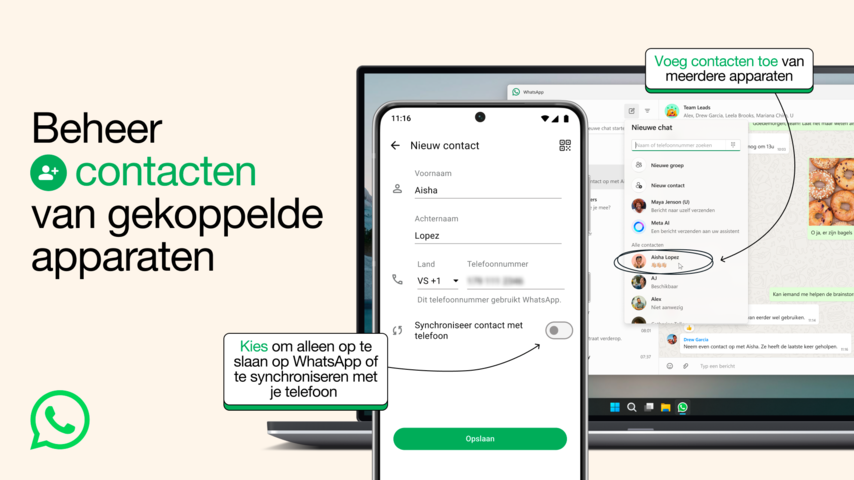 mail whatsapp toevoegen