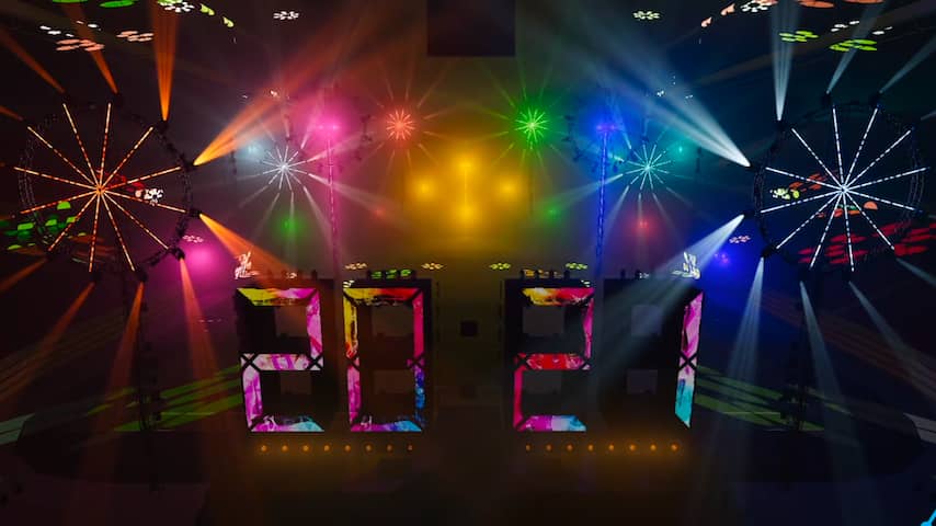 Zo ziet het 'vuurwerk' tijdens het Nationaal Aftelmoment eruit