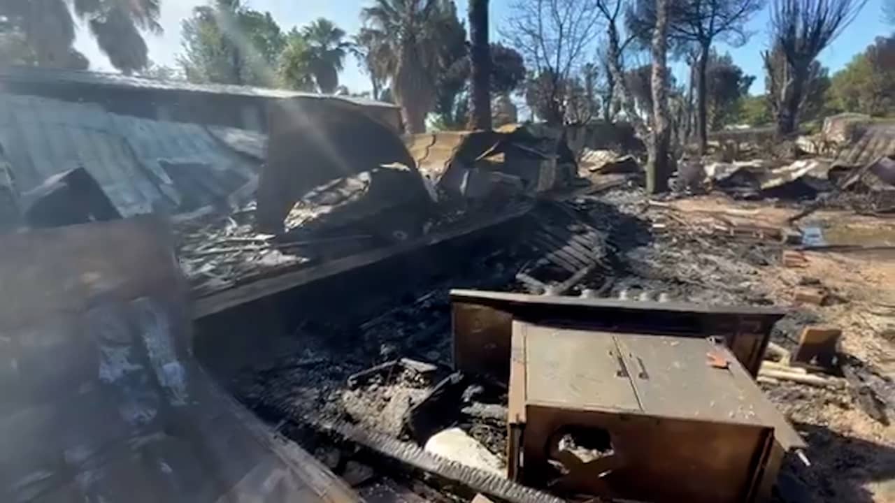 Beeld uit video: Franse camping met caravans van Nederlanders afgebrand