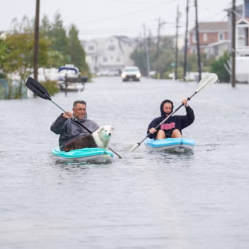 Illustratie bij: Overstromingen door hevige storm noordoostkust VS, dode in New York