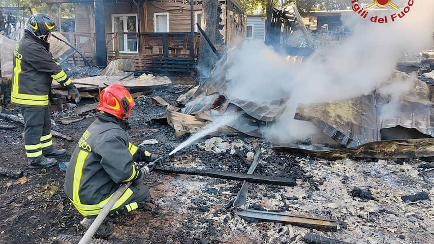 Brand op camping Gardameer vermoedelijk veroorzaakt door kaars in stacaravan