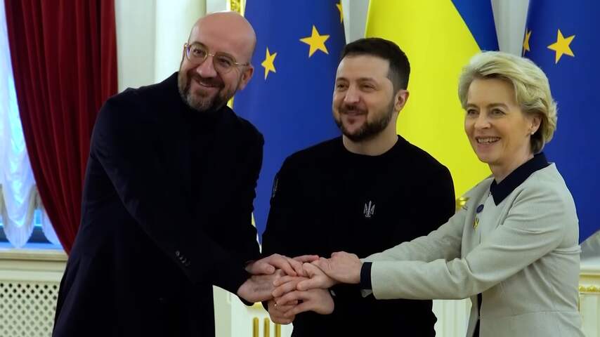 Zelensky vraagt om meer wapens op EU-top in Kyiv