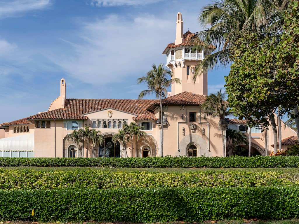 Mar-a-Lago, de woning van Donald Trump in Florida.