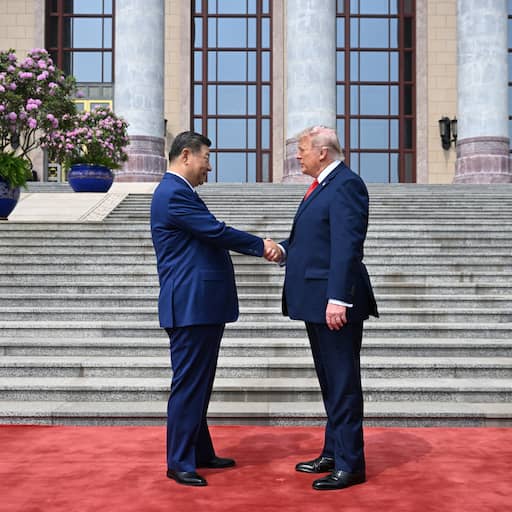Illustratie bij: Xi na tien jaar terug naar Washington: 'Laat zich niet intimideren door Trump'