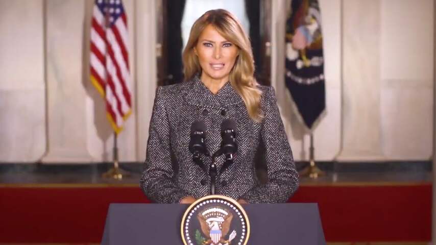 Melania Trump neemt in videoboodschap afscheid als first lady