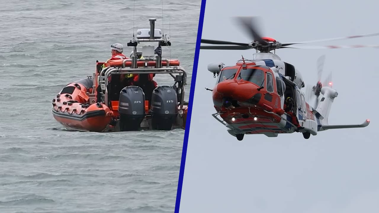 Video | Helikopter en boten zoeken opnieuw naar vermiste kitesurfer