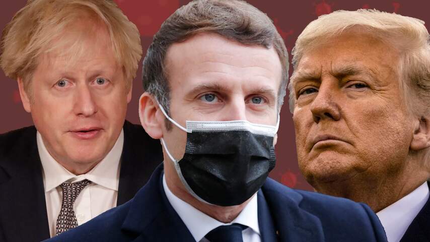 Macron test positief: deze leiders en politici gingen hem voor