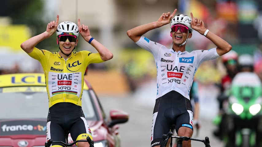 Pogacar loodst Del Toro naar Tour-podium: 'Besef nu hoe zwaar knechtenwerk is'