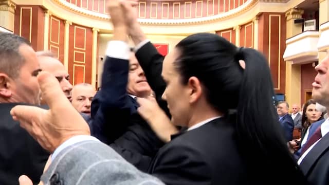 Geduw en getrek tijdens stemming in Albanees parlement