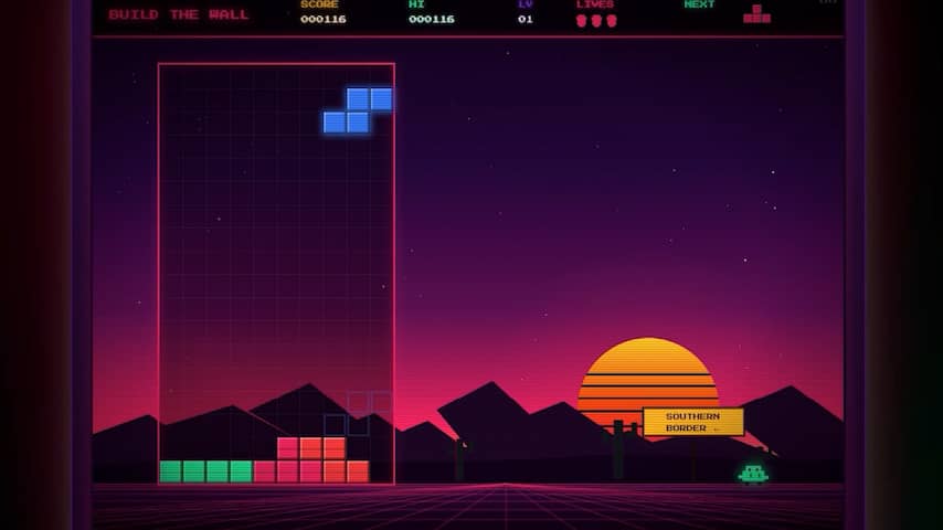 Tetris-maker boos over antimigratieversie die Witte Huis van spel heeft gemaakt