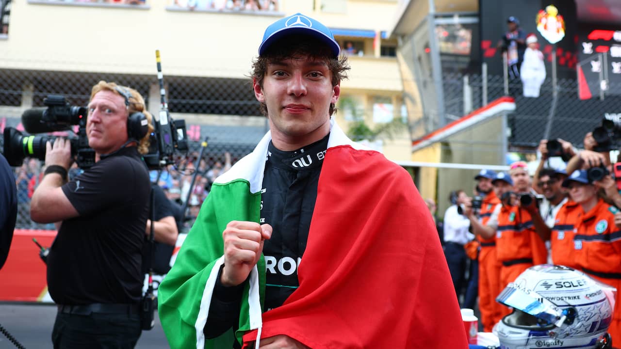 Antonelli wint chaotische Grand Prix van Monaco na snelle uitvalbeurt Verstappen | Formule 1 | NU.nl