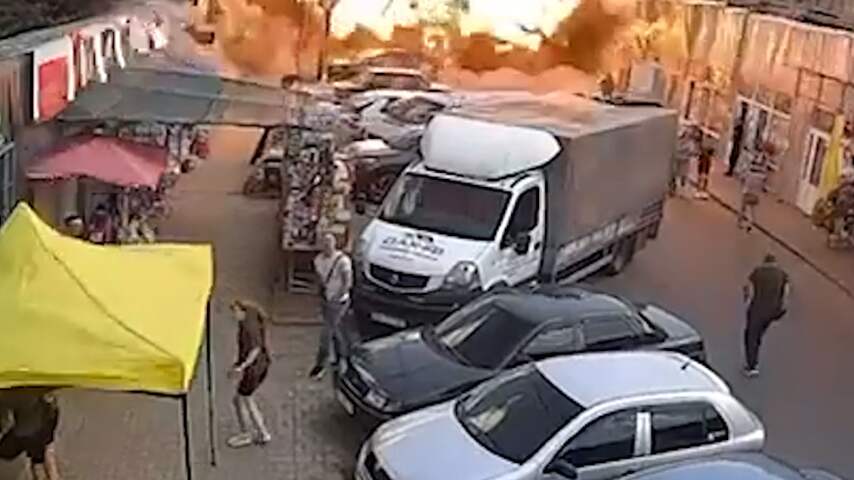 Russische raket slaat in op Oekraïense markt