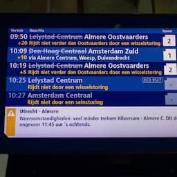 Live sneeuw | Treinverkeer rond Amsterdam komt langzaam weer op gang