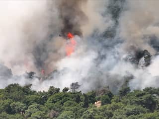 Drone filmt grote natuurbrand bij Limburgs Oostrum