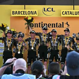 Visma en Vingegaard winnen ploegentijdrit Tour en delen tikje uit aan Pogacar