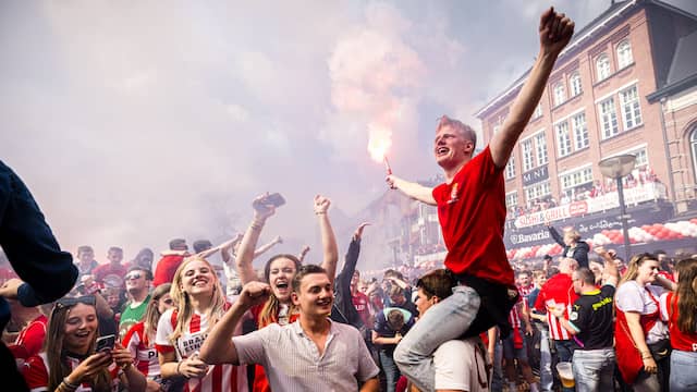 Volksfeest in Eindhoven na kampioenschap PSV