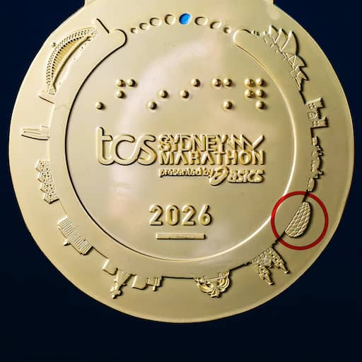 Stadion van München staat op medaille van marathon Sydney: 'Ongelukkig foutje'