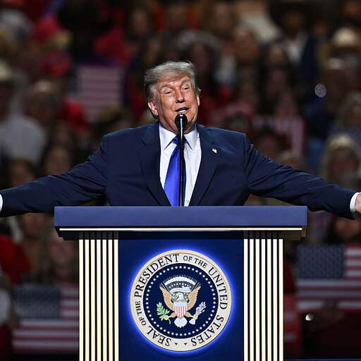 Illustratie bij: Trump houdt kiezers worst voor: 5.000 dollar per persoon bij winst Republikeinen