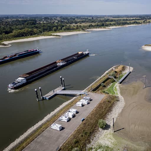 Illustratie bij: Waterpeil van de Rijn was nog nooit zo laag door droogte