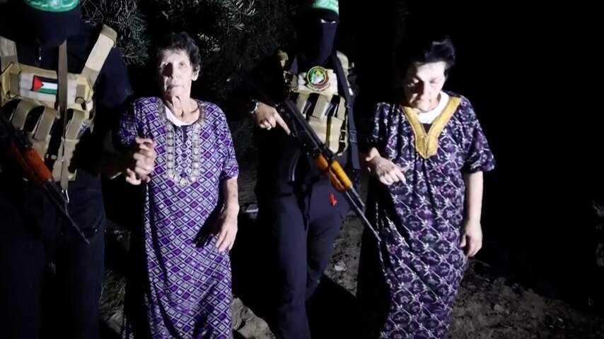 Hamas deelt beelden van vrijlating Israëlische vrouwen