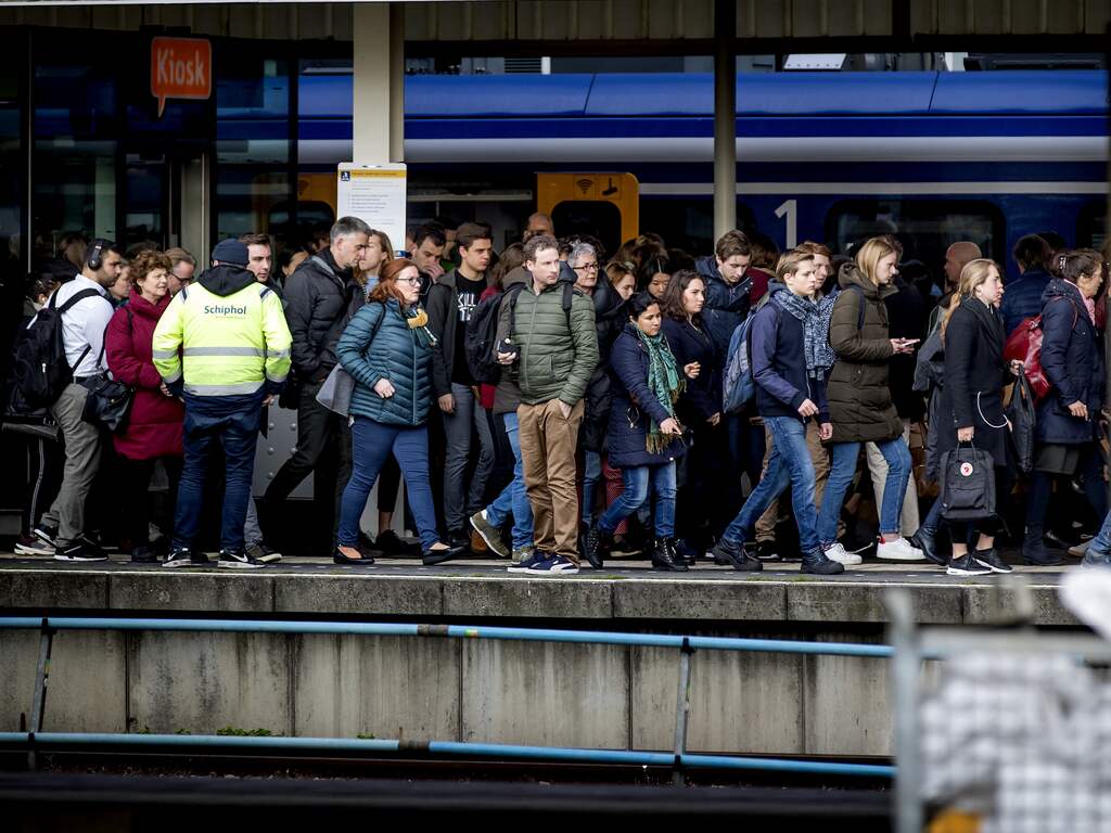 Drukte op het perron