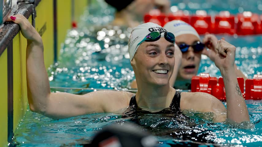 Steenbergen zwemt EK-record in series 100 meter vrij, Van Wijk maakt ook indruk