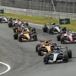 Verstappen eindigt als zesde in sprintrace Zandvoort, Russell wint vanaf pole