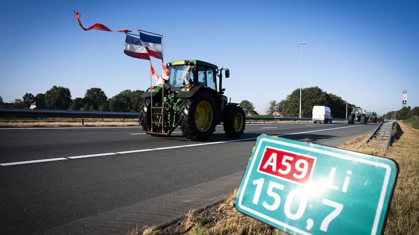 Boerenprotesten op snelweg A59