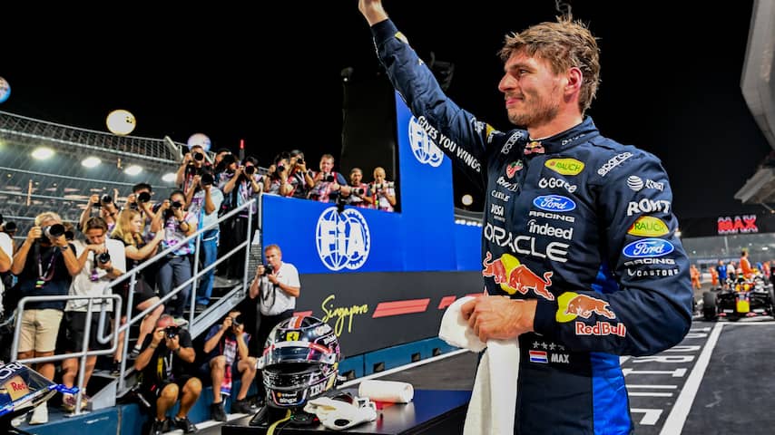 Verstappen verovert in Singapore vijftigste poleposition uit carrière
