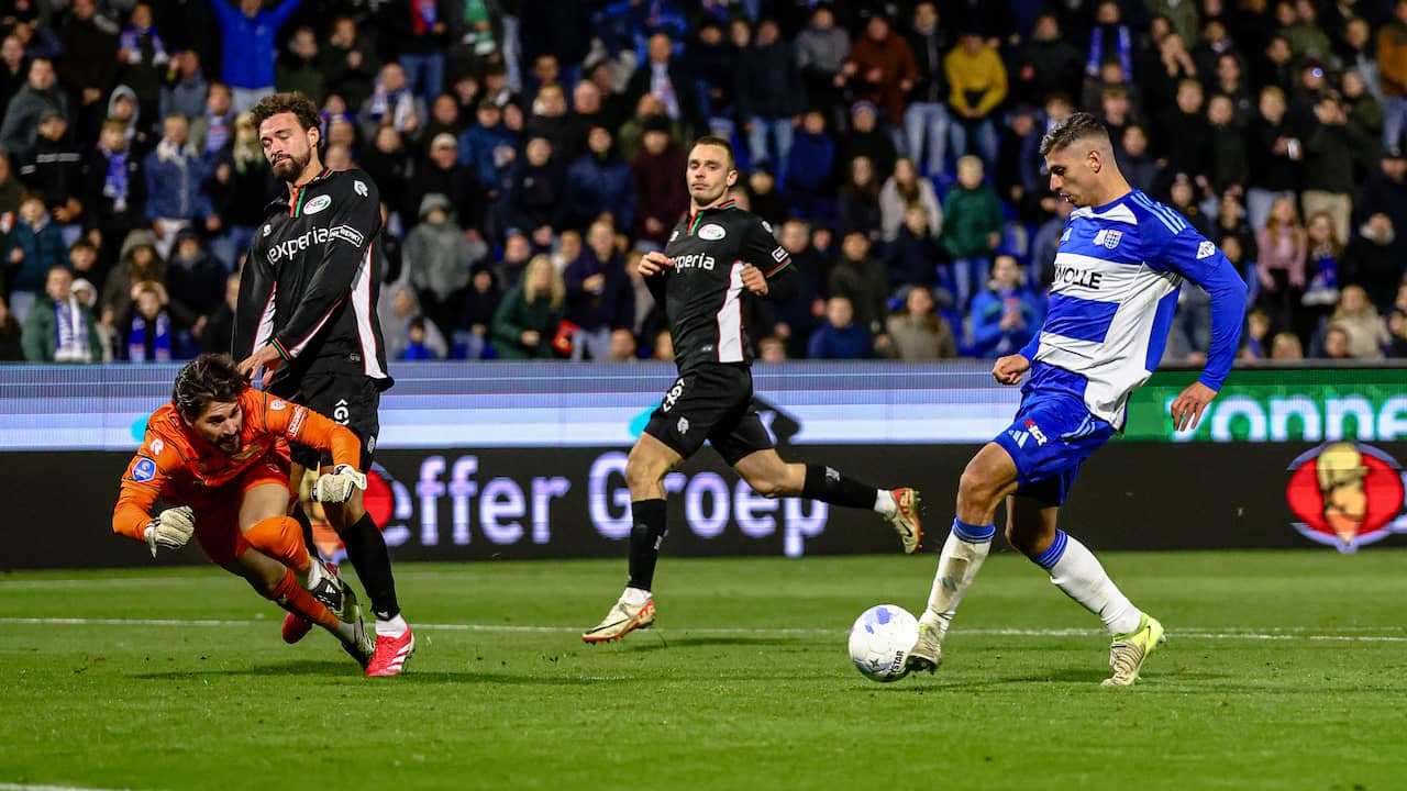 Live Eredivisie | PEC Zwolle komt vlak voor rustsignaal naast NEC