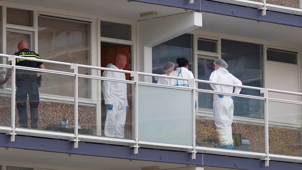 Video | Specialisten doen onderzoek naar twee doden in Vlaardingse flat