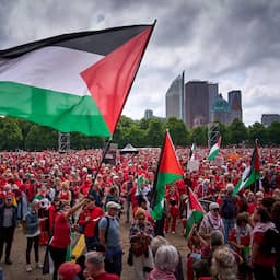 Duizenden mensen op Malieveld voor protest tegen houding kabinet over Israël