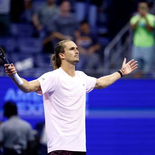 Illustratie bij: Zverev ontsnapt in nachtelijke kraker aan vroege uitschakeling op US Open